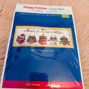 Christmas Owls Cross Stitch Kit